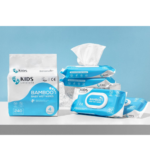 Kids Lalaland Baby Wet Wipes, Bamboo, Eco-Friendly, Unscented for Sensitive Skin, Hypoallergenic