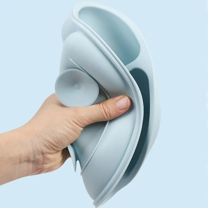 8PCS Baby Feeding Set Waterproof Bibs Kids Sucker Dinner Plate Antislip Bowl Spoon Cup Children&