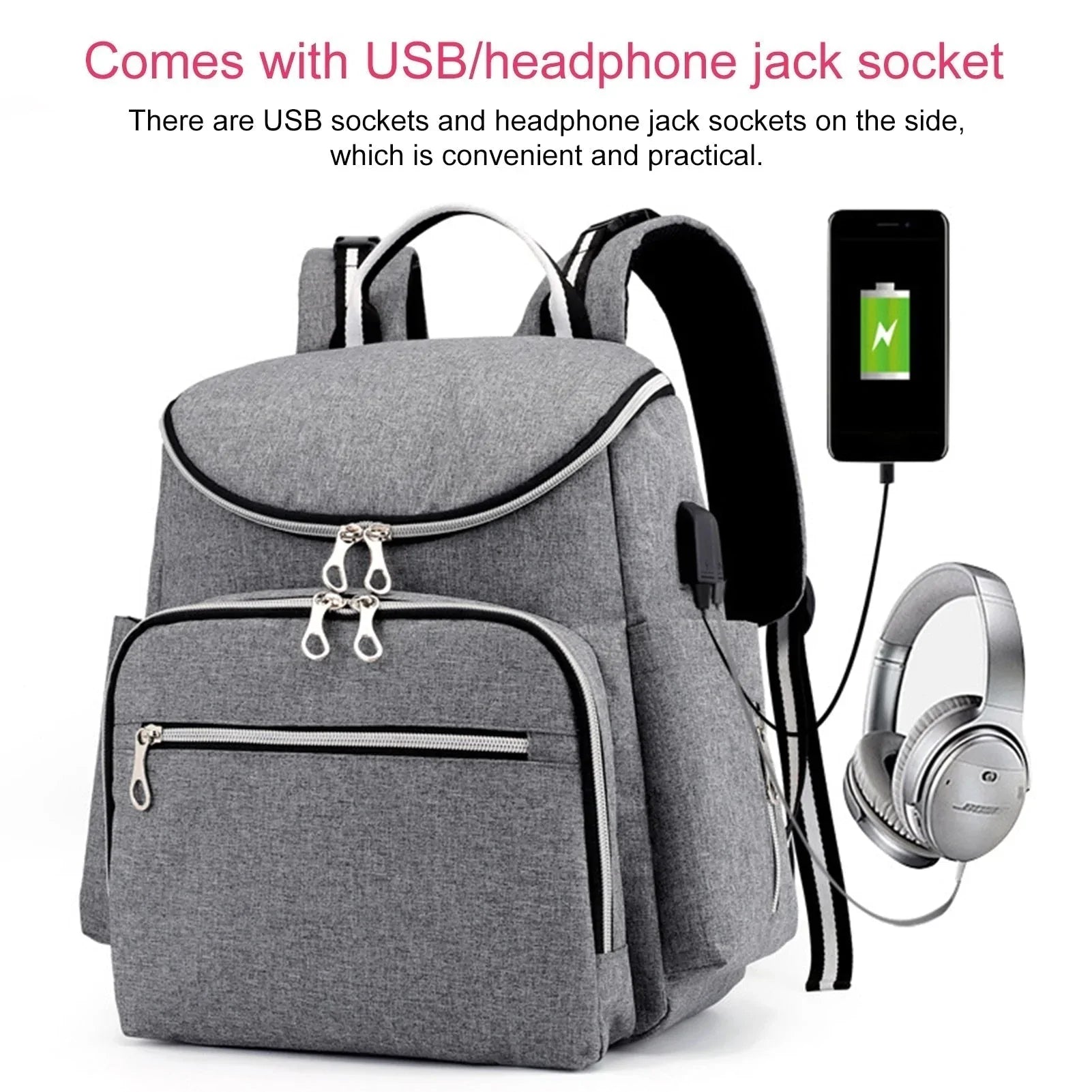 Baby backpack diaper bag