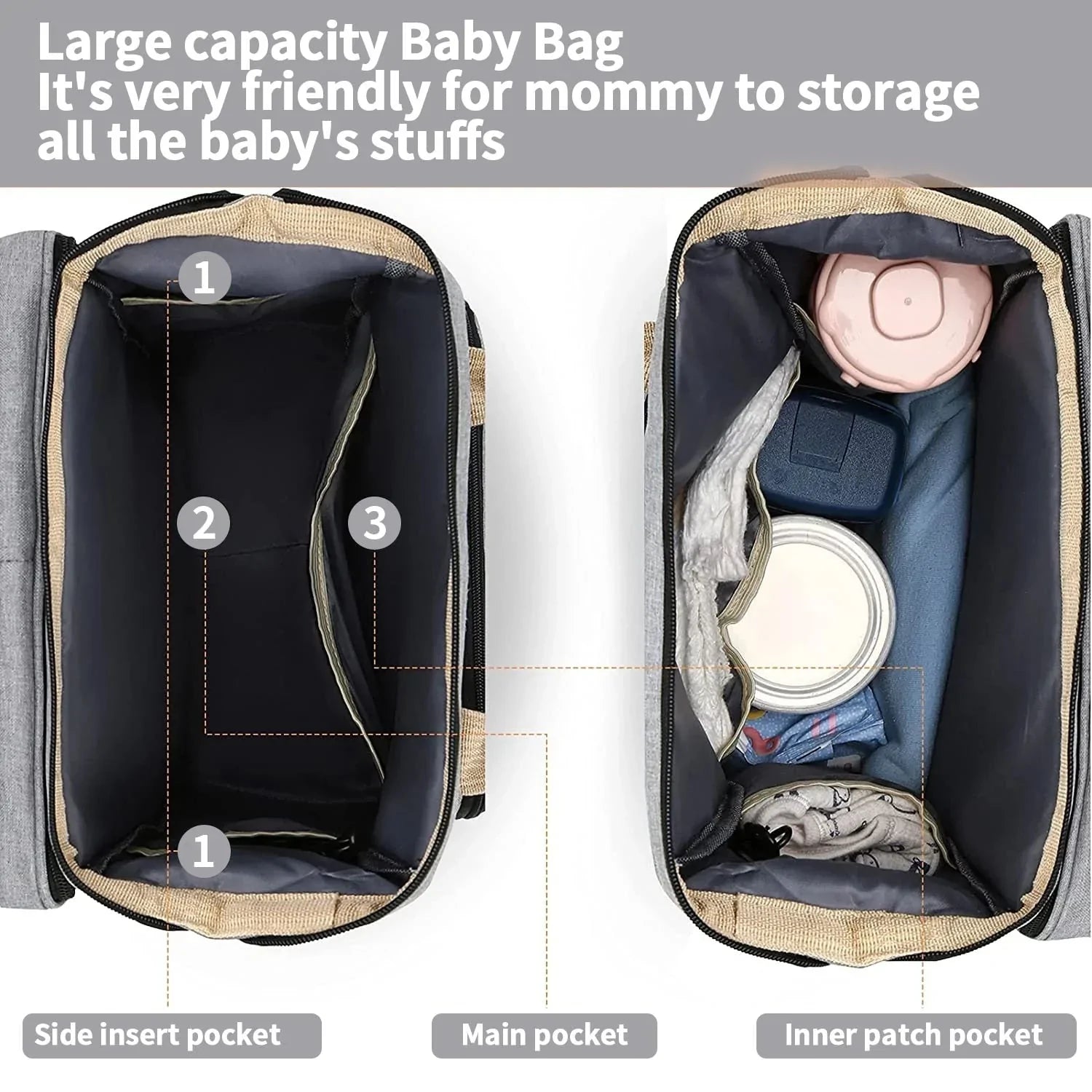 Nappy backpack diaper bag