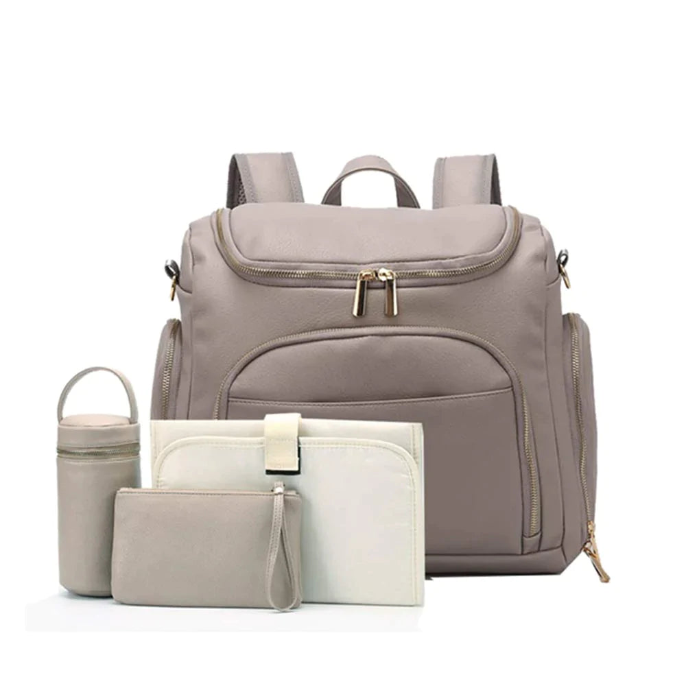 Leather diaper bag