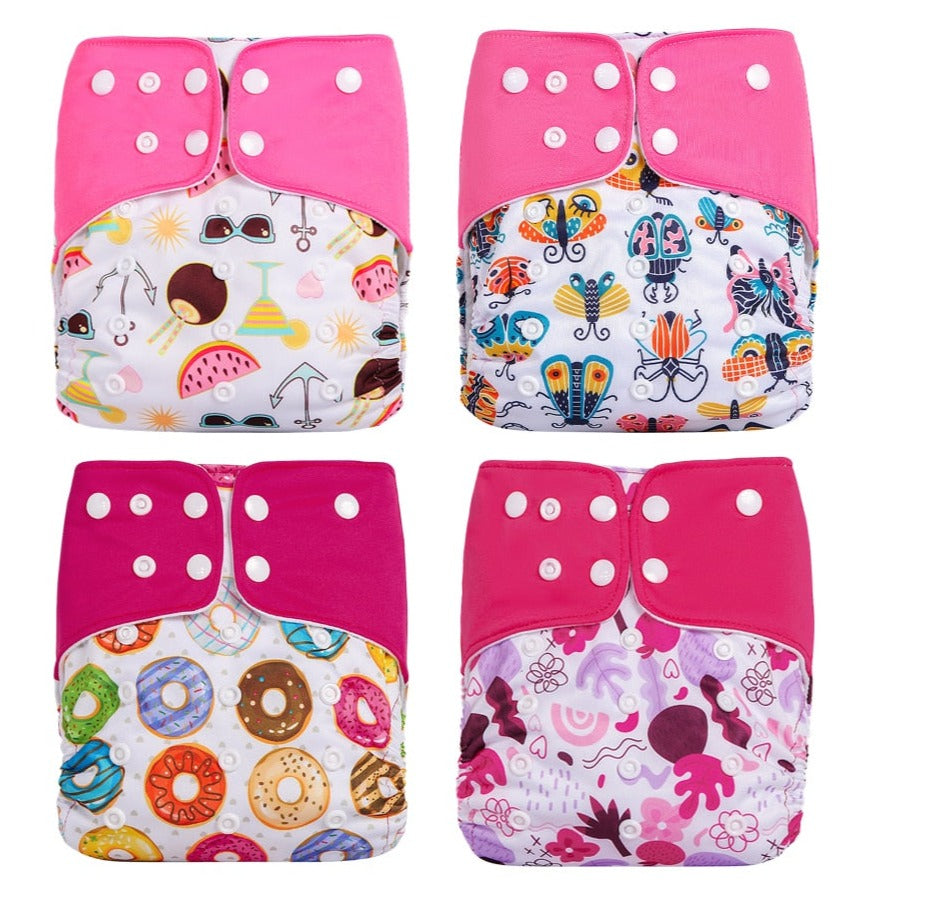 Baby Diapers ECO-friendly Adjustable Washable Reusable for Baby Girls and Boys