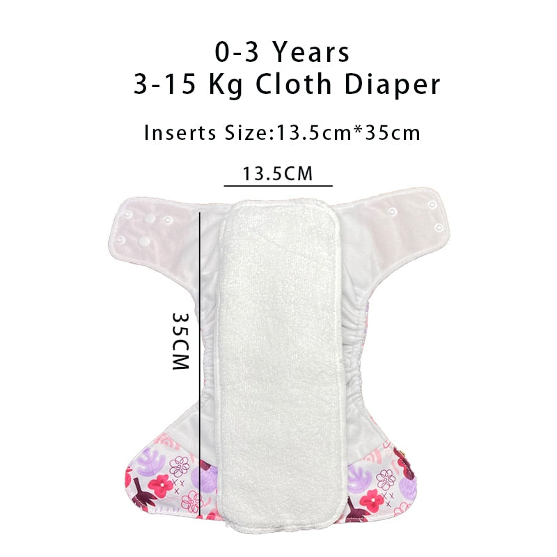 Baby Diapers ECO-friendly Adjustable Washable Reusable for Baby Girls and Boys