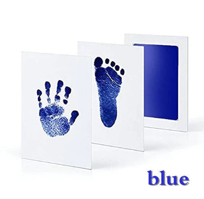 Baby hand foot print ink pad blue