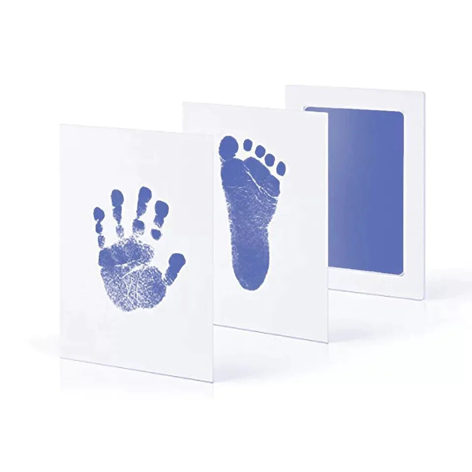 Baby hand foot print ink pad blue